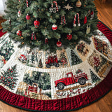 Boschetto Scintillante Copri Base per Albero di Natale Trapuntato