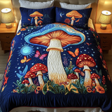 Set di Biancheria da Letto Trapuntata 3 Pezzi Bagliore di Shroom