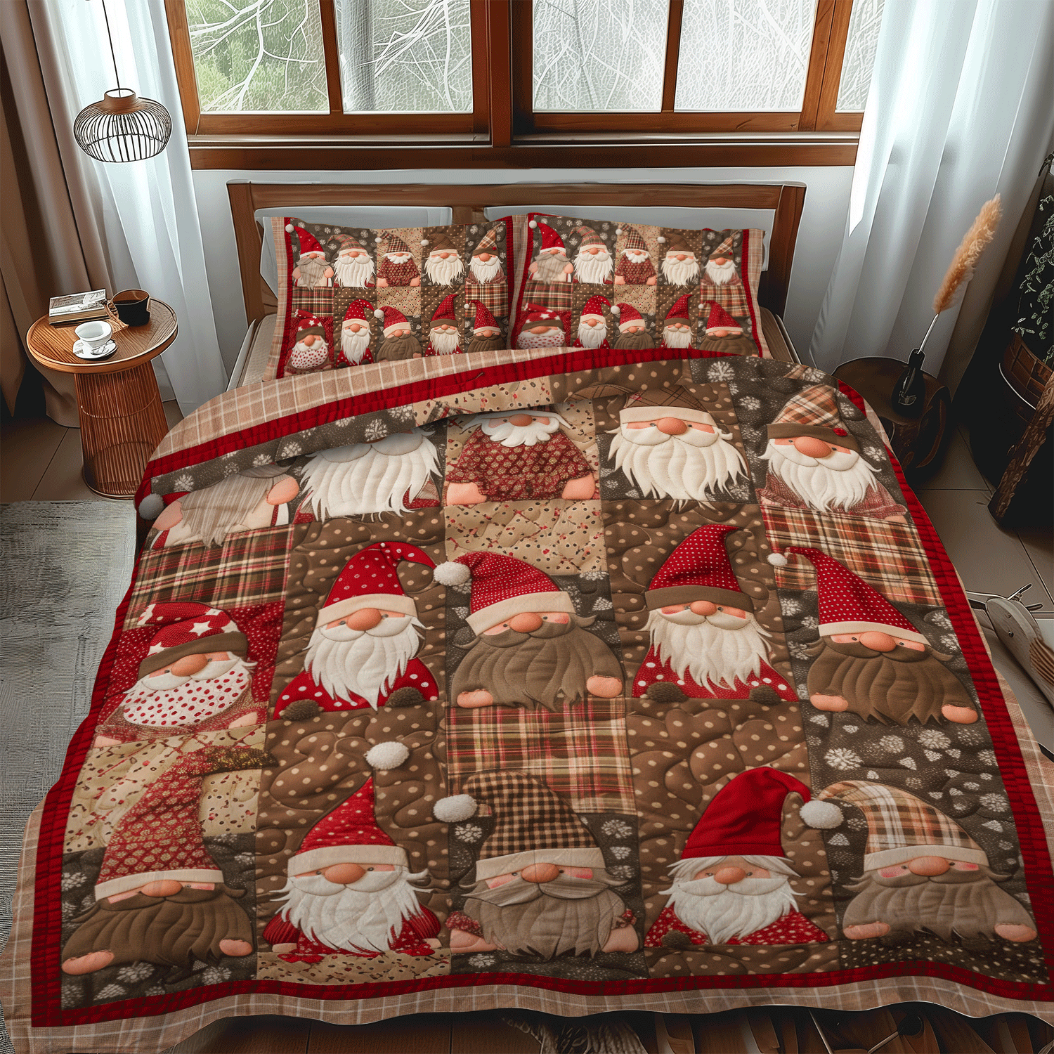 Set di Biancheria da Letto Trapuntata 3 Pezzi Cottage dello Gnomo