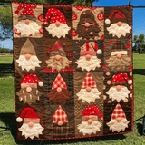 Gnomo Dolce Gnomo di Natale Coperta Trapuntata