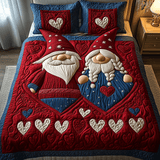 Set di Biancheria da Letto Trapuntata 3 Pezzi Nido dello Gnomo dell'Amore