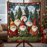 Natale degli Gnomi Coperta Trapuntata