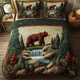 Set di Biancheria da Letto Trapuntata 3 Pezzi Orso Dorato