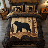 Set di Biancheria da Letto Trapuntata 3 Pezzi Orso Dorato