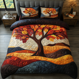 Set di Biancheria da Letto Trapuntata 3 Pezzi Ramo Dorato