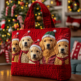 Fascino Dorato del Natale Borsa Tote Trapuntata