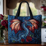 Fascino del Drago Dorato Borsa Tote Trapuntata