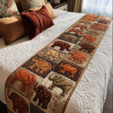 Elefante Dorato Runner da Letto Trapuntato
