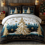 Set di Biancheria da Letto Trapuntata 3 Pezzi Dorato Sempreverde