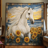 Galoppo Dorato Quilt Artistico da Parete