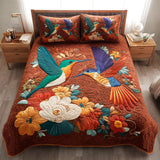 Set di Biancheria da Letto Trapuntata 3 Pezzi Giardino Dorato di Hummers