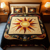 Golden Glow 3-Piece Quilted Bedding Set NCU0NT2537