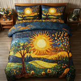 Set di Biancheria da Letto Trapuntata 3 Pezzi Orizzonte Dorato