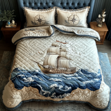 Set di Biancheria da Letto Trapuntata 3 Pezzi Orizzonte Dorato