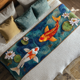 Carpa Koi Dorata Runner da Letto Trapuntato