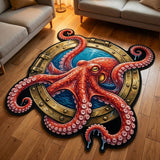 Kraken Dorato Tappeto Sagomato