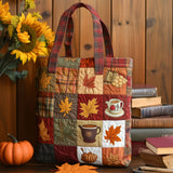 Foglie Dorate Borsa Tote Trapuntata
