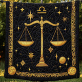 Bilancia Dorata della Libra Coperta Trapuntata