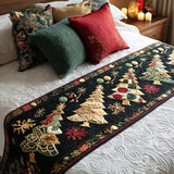 Natale Dorato Runner da Letto Trapuntato