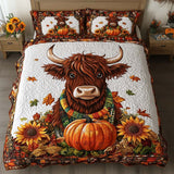 Set di Biancheria da Letto Trapuntata 3 Pezzi Pascolo Dorato