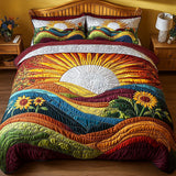 Golden Rays of Comfort 3-Piece Quilted Bedding Set NCU0PT4476