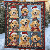 Allegria del Golden Retriever Quilt Artistico da Parete