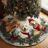 Delizia del Golden Retriever Copri Base per Albero di Natale Trapuntato