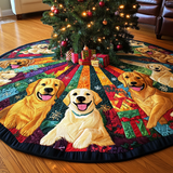 Magia del Golden Retriever Copri Base per Albero di Natale Trapuntato