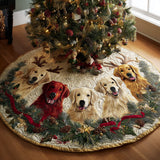 Spirito del Golden Retriever Copri Base per Albero di Natale Trapuntato