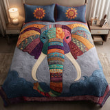 Set di Biancheria da Letto Trapuntata 3 Pezzi Safari Dorato