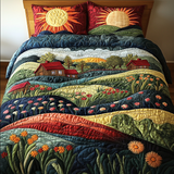 Set di Biancheria da Letto Trapuntata 3 Pezzi Valle Dorata