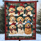 Meraviglie del Golden Retriever Quilt Artistico da Parete