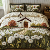 Set di Biancheria da Letto Trapuntata 3 Pezzi Giardino della Grazia