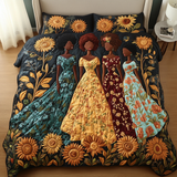 Set di Biancheria da Letto Trapuntata 3 Pezzi Giardino della Grazia