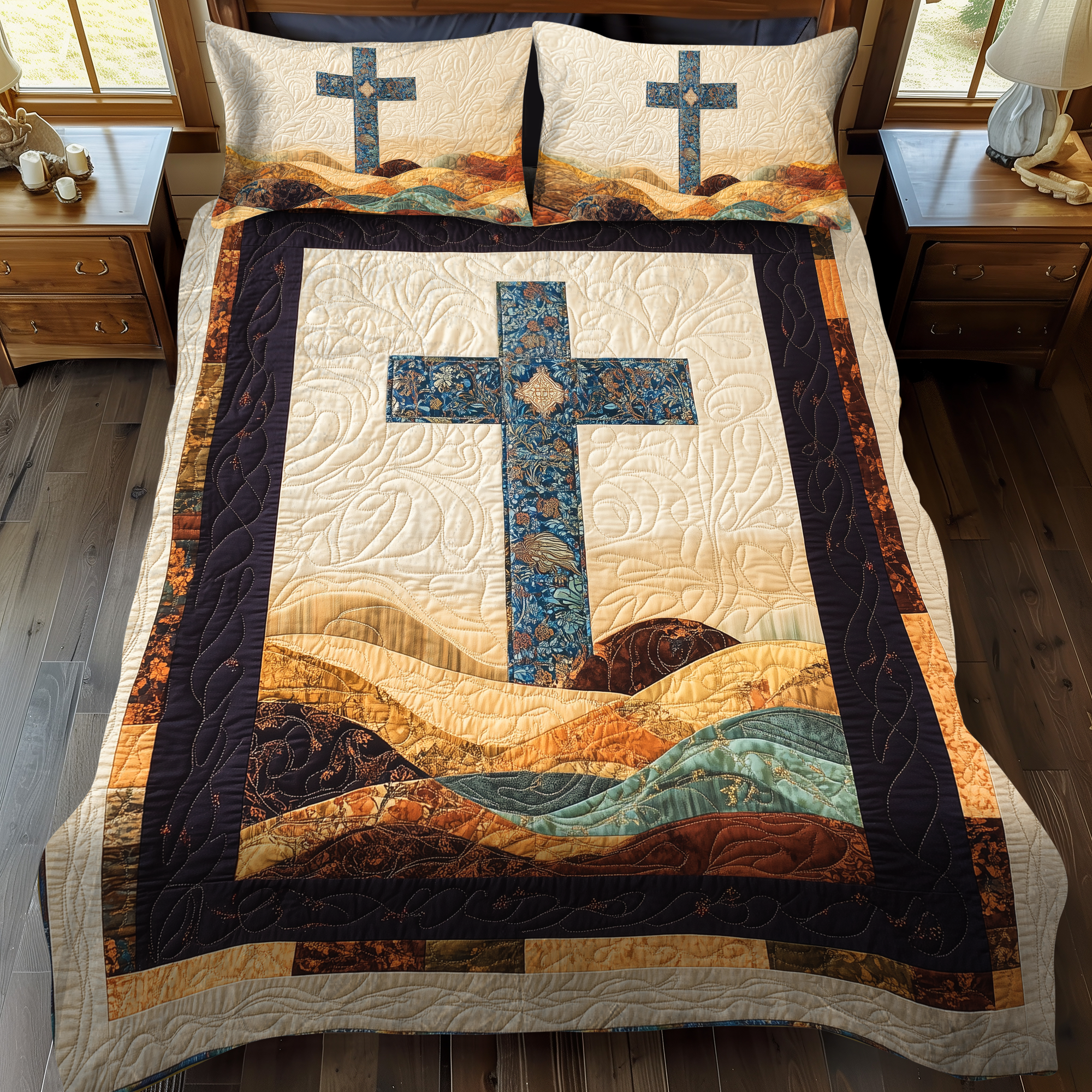 Set di Biancheria da Letto Trapuntata 3 Pezzi Grazia e Salvation
