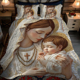 Set di Biancheria da Letto Trapuntata 3 Pezzi Aggraziato Adoration