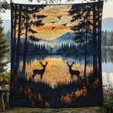 Cervo Aggraziato Coperta Trapuntata