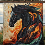 Cavallo Aggraziato Quilt Artistico da Parete