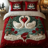 Set di Biancheria da Letto Trapuntata 3 Pezzi Aggraziato Lovebirds