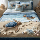 Set di Biancheria da Letto Trapuntata 3 Pezzi Tartaruga Aggraziata