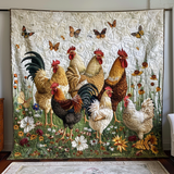 Gallina del Prato Verde Coperta Trapuntata