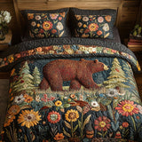 Set di Biancheria da Letto Trapuntata 3 Pezzi Boschetto del Grizzly