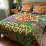 Set di Biancheria da Letto Trapuntata 3 Pezzi Vita Groovy