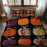 Set di Biancheria da Letto Trapuntata 3 Pezzi Raccolto di Halloween