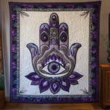 Bagliore del Loto Hamsa Coperta Trapuntata