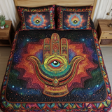 Set di Biancheria da Letto Trapuntata 3 Pezzi Spirito di Hamsa