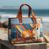Corgi Spensierato Borsa Tote Trapuntata