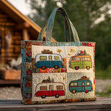 Giornate Felici in Campeggio Borsa Tote Trapuntata