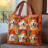 Volti Felici d'Autunno Borsa Tote Trapuntata