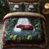 Set di Biancheria da Letto Trapuntata 3 Pezzi Felice Hippo